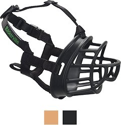 Baskerville Ultra Dog Adjustable Basket Muzzle, Black, Size 6