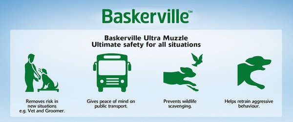 Show full view: Baskerville Ultra Dog Adjustable Basket Muzzle, Black, Size 6 slide 5 of 9