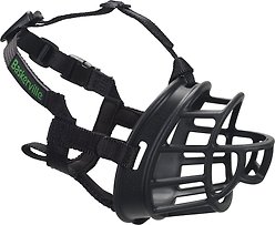 Baskerville Ultra Dog Adjustable Basket Muzzle, Black, Size 2