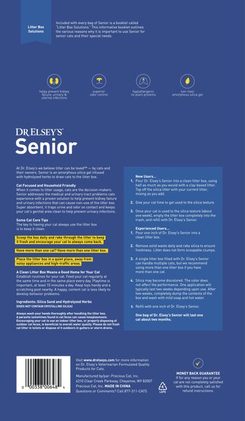 Show full view: Dr. Elsey's Senior Crystal Cat Litter, 3.63-kg bag slide 8 of 9