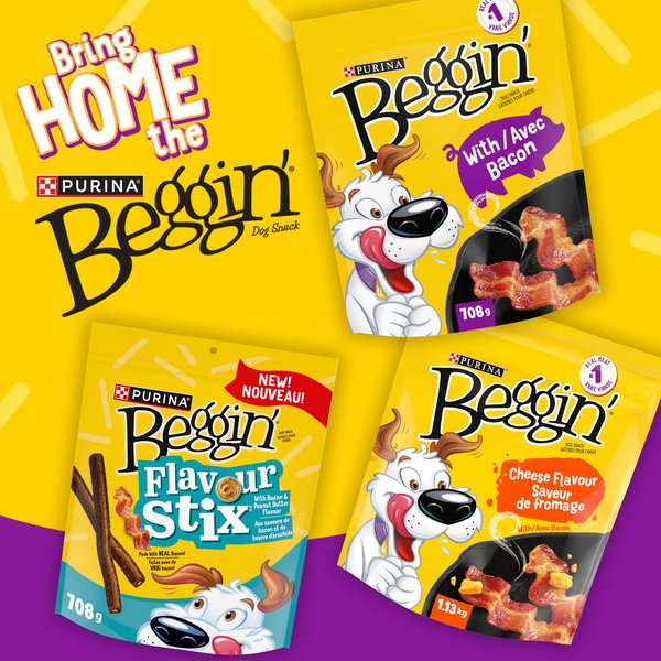 Show full view: Beggin' with Bacon Dog Treats, 170-g pouch slide 6 of 11