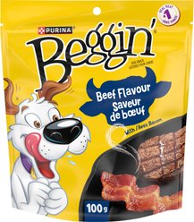 Beggin' Beef Flavour Dog Treats, 100-g pouch