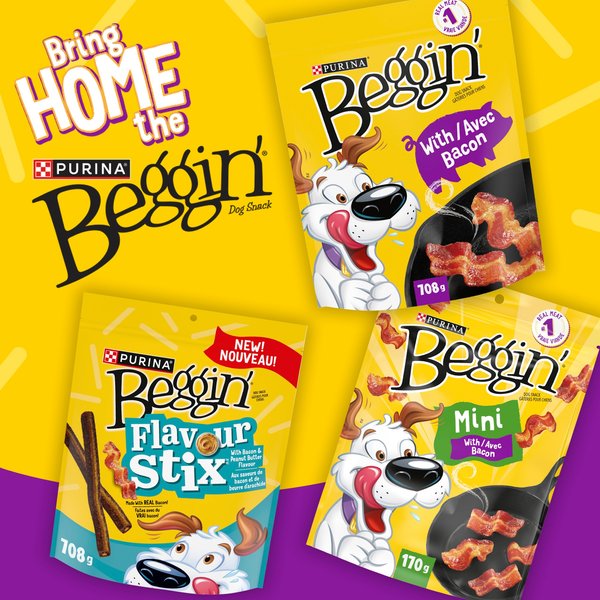 Show full view: Beggin' Mini with Bacon Dog Treats, 170-g pouch slide 6 of 11