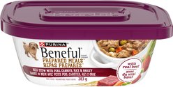 Purina Beneful Prepared Meals Beef Stew Flavour Wet Dog Food, 283-g tub, case of 8