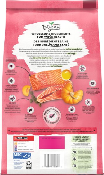 Show full view: Purina Beyond Superfood Blend Wild Caught Salmon, Egg & Pumpkin Recipe Dry Dog Food, 1.67-kg bag slide 3 of 9