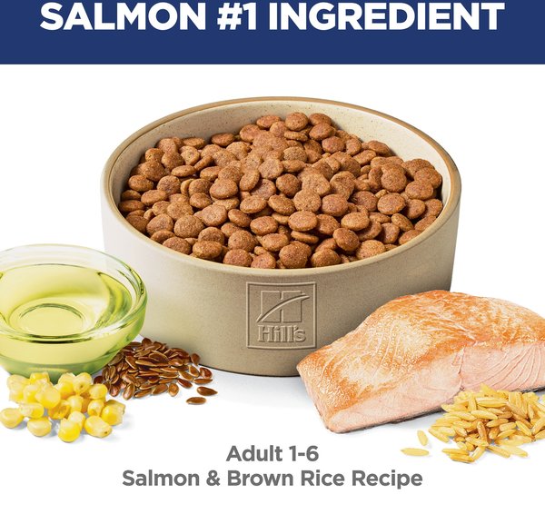 Show full view: Hill's Science Diet Adult Salmon & Brown Rice Recipe Dry Dog Food, 14.97-kg bag slide 4 of 10