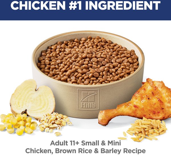 Show full view: Hill's Science Diet Adult 11+ Small Paws Chicken Meal, Barley & Brown Rice Recipe Dry Dog Food, 2.04-kg bag slide 4 of 12