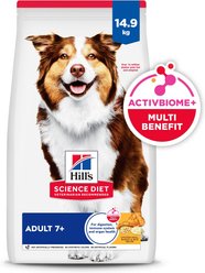Hill's Science Diet Adult 7+ Chicken Meal, Rice & Barley Recipe Dry Dog Food, 14.9-kg bag