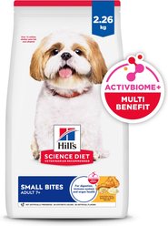Hill's Science Diet Adult 7+ Small Bites Chicken Meal, Barley & Rice Recipe Dry Dog Food, 2.26-kg bag