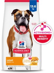 Hill's Science Diet Adult Light with Chicken Meal & Barley Dry Dog Food, 13.6-kg bag
