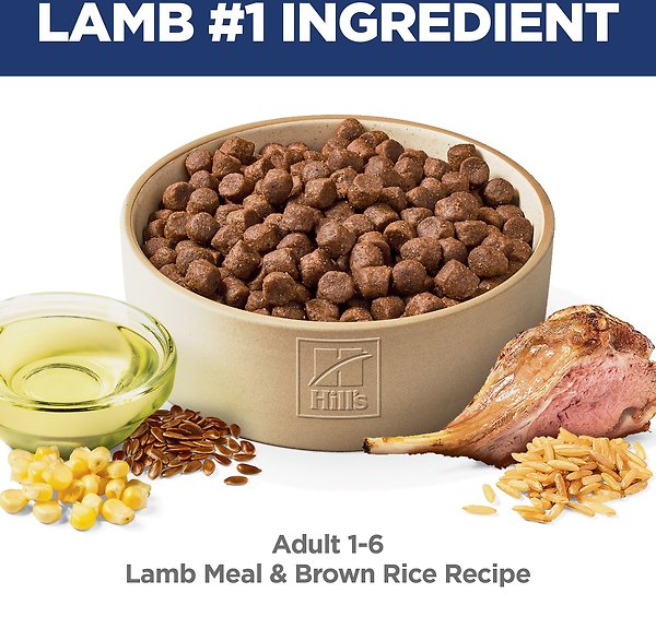 Show full view: Hill's Science Diet Adult Lamb Meal & Brown Rice Recipe Dry Dog Food, 14.9-kg bag slide 4 of 12