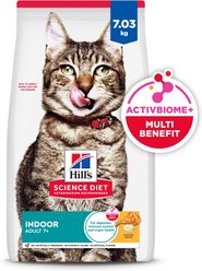 Hill's Science Diet Adult 7+ Indoor Chicken Recipe Dry Cat Food, 7.03-kg bag