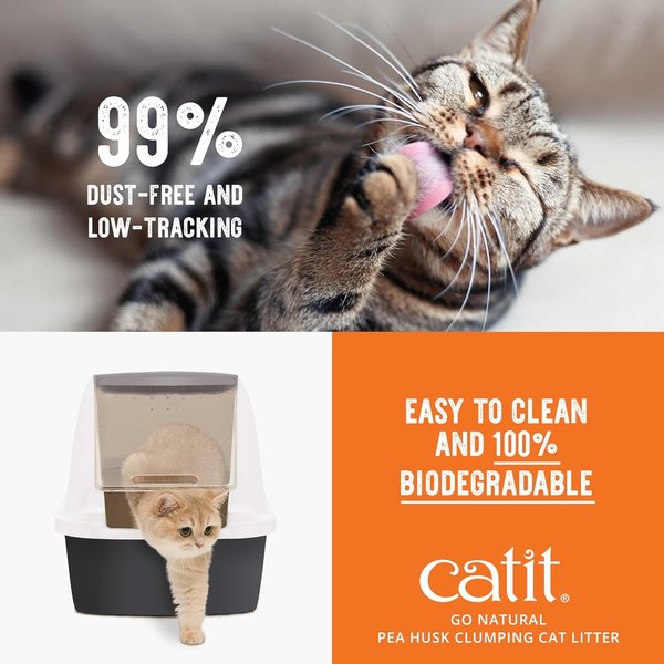 Show full view: Catit Go Natural! Pea Husk Clumping Cat Litter, Vanilla Scented, 5.6-kg box slide 5 of 8