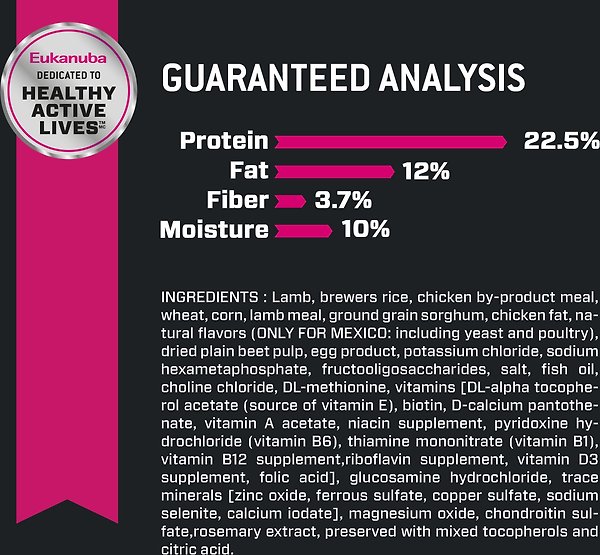 Show full view: Eukanuba Adult Large Breed Lamb 1st Ingredient Dry Dog Food, 13.61-kg bag slide 7 of 10