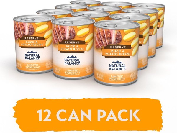 Show full view: Natural Balance L.I.D. Limited Ingredient Diets Duck & Potato Formula Grain-Free Canned Dog Food, 374-g can, case of 12 slide 3 of 9