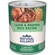 Show in main carousel: Natural Balance Limited Ingredient Lamb & Brown Rice Recipe Wet Dog Food, 368-g can, case of 12 slide 1 of 9