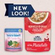 Show in main carousel: Natural Balance Platefulls Salmon, Tuna & Crab Formula in Gravy Grain-Free Cat Food Pouches, 85-g pouch, case of 24 slide 2 of 10