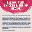 Show in main carousel: Natural Balance Platefulls Indoor Formula Salmon, Tuna, Chicken & Shrimp in Gravy Grain-Free Cat Food Pouches, 85-g pouch, case of 24 slide 5 of 10