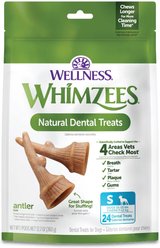 WHIMZEES by Wellness Occupy Antler Dental Chews Natural Grain-Free Dental Dog Treats, Small, 24 count