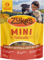 Zuke's Mini Naturals Peanut Butter & Oats Recipe Training Dog Treats, 170-g bag