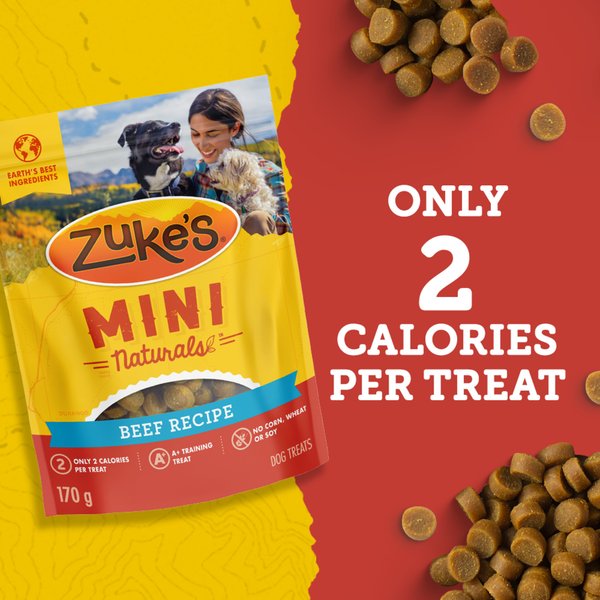 Show full view: Zuke's Mini Naturals Beef Recipe Training Dog Treats, 454-g pouch slide 7 of 10
