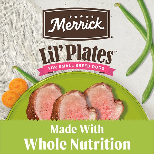 Show full view: Merrick Lil Plates Petite Pates Adult Grain-Free Lamb Dinner Wet Dog Food, 85-g can, case of 24 slide 4 of 9