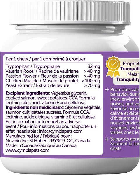 Show full view: Cymbia Calm+ Stress & Anxiety Relief Cat Supplement, 70 count slide 3 of 6