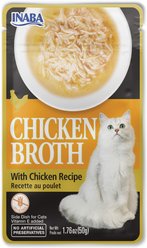 Inaba Chicken Broth Chicken Recipe Grain-Free Cat Food Topper, 50-g pouch
