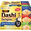 Show in main carousel: Inaba Dashi Delight Tuna Flavored Variety Pack Bits in Broth Cat Food Topping, 71-g cup, case of 12 slide 1 of 10