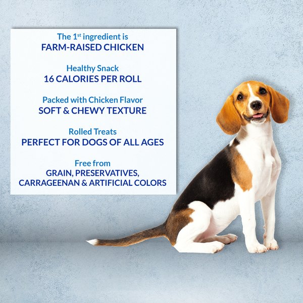 Show full view: Inaba Churu Rolls Chicken Recipe Wraps Soft & Chewy Dog Treats, 12-g pouch, 8 count slide 3 of 7