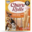 Show in main carousel: Inaba Churu Rolls Chicken Recipe Wraps Soft & Chewy Dog Treats, 12-g pouch, 8 count slide 1 of 7