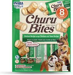 Inaba Churu Bites Chicken with Tuna Recipe Soft & Chewy Dog Treats, 12-g pouch, 8 count