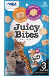 Inaba Juicy Bites Scallop & Crab Flavour Soft & Chewy Cat Treats, 11.3-g pouch, 3 count