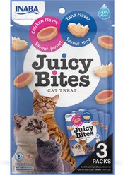 Inaba Juicy Bites Tuna & Chicken Flavour Soft & Chewy Cat Treats, 11.3-g pouch, 3 count