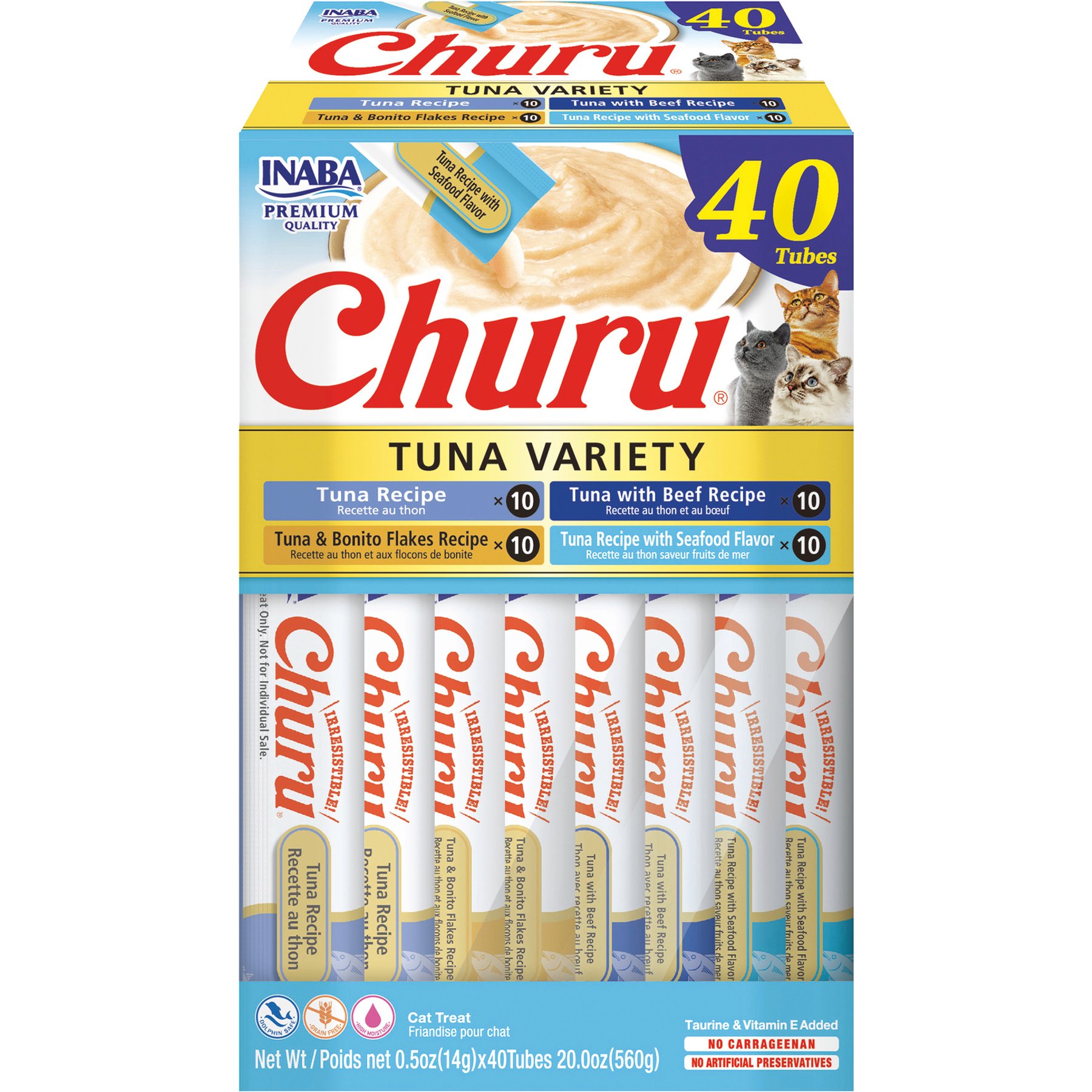INABA Churu Creamy Puree Chicken Variety Pack Lickable Cat Treats