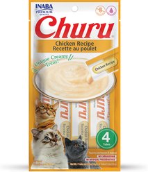 Inaba Churu Purees Chicken Recipe Lickable Cat Treats, 14-g tube, 4 count