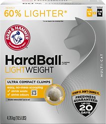 Arm & Hammer Litter Platinum Hardball Garden Bloom Lightweight Easy No-Mess Scooping Clumping Cat Litter, 4.76-kg box