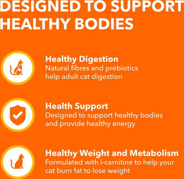 Show full view: Iams Proactive Health Healthy Weight Chicken Recipe Adult Dry Cat Food, 3.18-kg bag slide 5 of 6