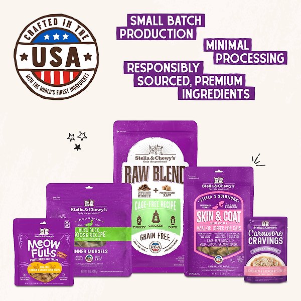 Show full view: Stella & Chewy's Chick Chick Chicken Dinner Morsels Freeze-Dried Raw Cat Food, 8-oz bag slide 8 of 10