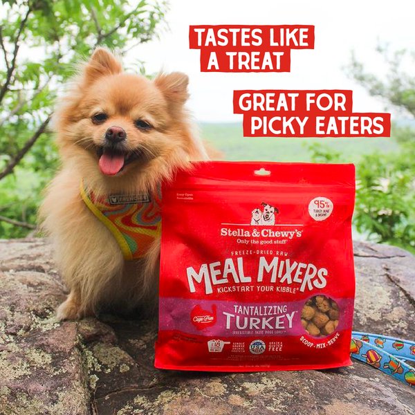 Show full view: Stella & Chewy's Tantalizing Turkey Meal Mixers Freeze-Dried Raw Dog Food Topper, 3.5-oz bag slide 7 of 10