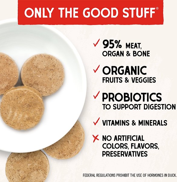 Show full view: Stella & Chewy's Duck Duck Goose Dinner Patties Freeze-Dried Raw Dog Food, 25-oz bag slide 4 of 10