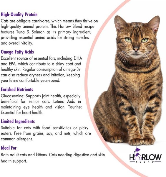 Show full view: Harlow Blend Tuna Topping Salmon Recipe Wet Cat Food, 80-g can, case of 24 slide 7 of 7