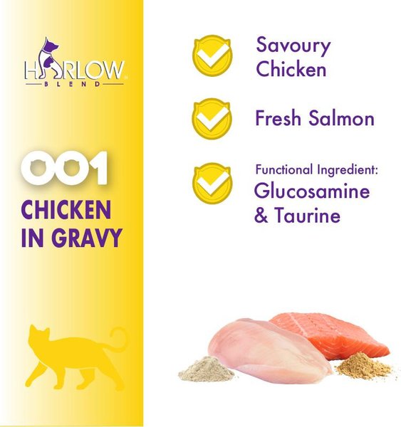 Show full view: Harlow Blend Chicken In Gravy Recipe Wet Cat Food, 80-g can, case of 24 slide 5 of 7