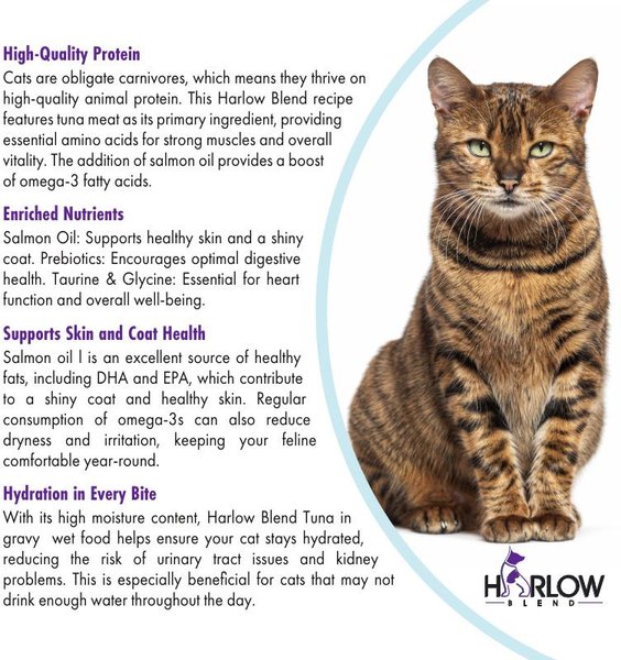 Show full view: Harlow Blend Tuna in Gravy Recipe Wet Cat Food, 80-g can, case of 24 slide 7 of 7