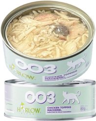 Harlow Blend Chicken Topping Mackerel Recipe Wet Cat Food, 80-g can, case of 24