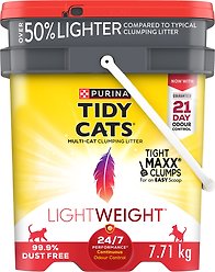 Tidy Cats LightWeight 24/7 Performance Multi-Cat Cat Litter, 7.71-kg pail