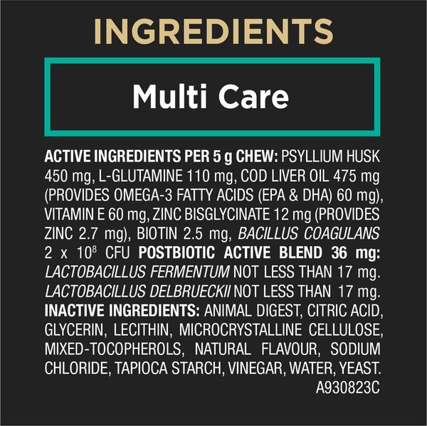 Show full view: Purina Pro Plan Veterinary Supplements Multi Care Canine Chew Dog Supplement, 60 count slide 9 of 9