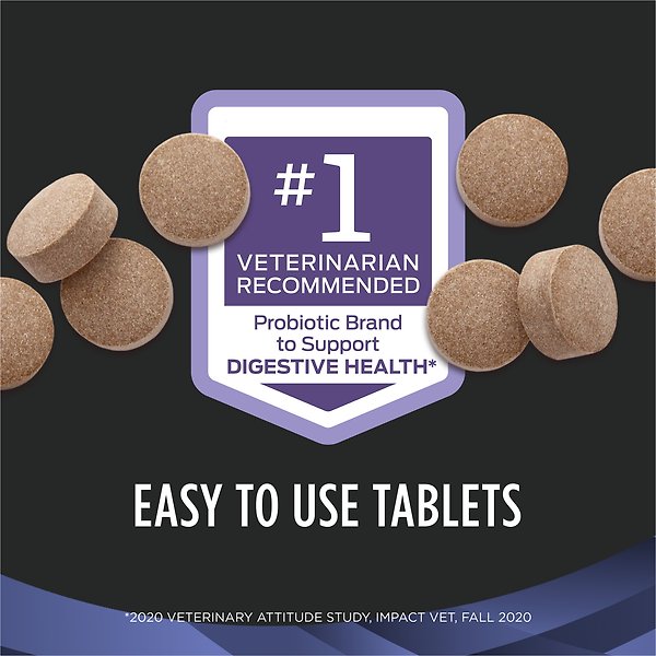 Show full view: Purina Pro Plan Veterinary Supplements FortiFlora Canine Probiotic Tablets Dog Supplement, 90 count slide 7 of 8