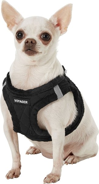 Show full view: Best Pet Supplies Voyager Padded Fleece Dog Harness, Black, X-Small slide 5 of 10