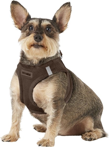 Show full view: Best Pet Supplies Voyager Plush Suede Dog Harness, Chocolate, Medium slide 5 of 10